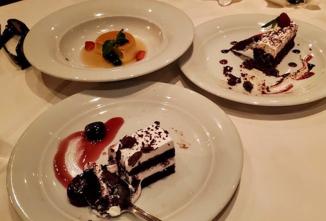 Three Desserts, Billy? Yes, Three Desserts.